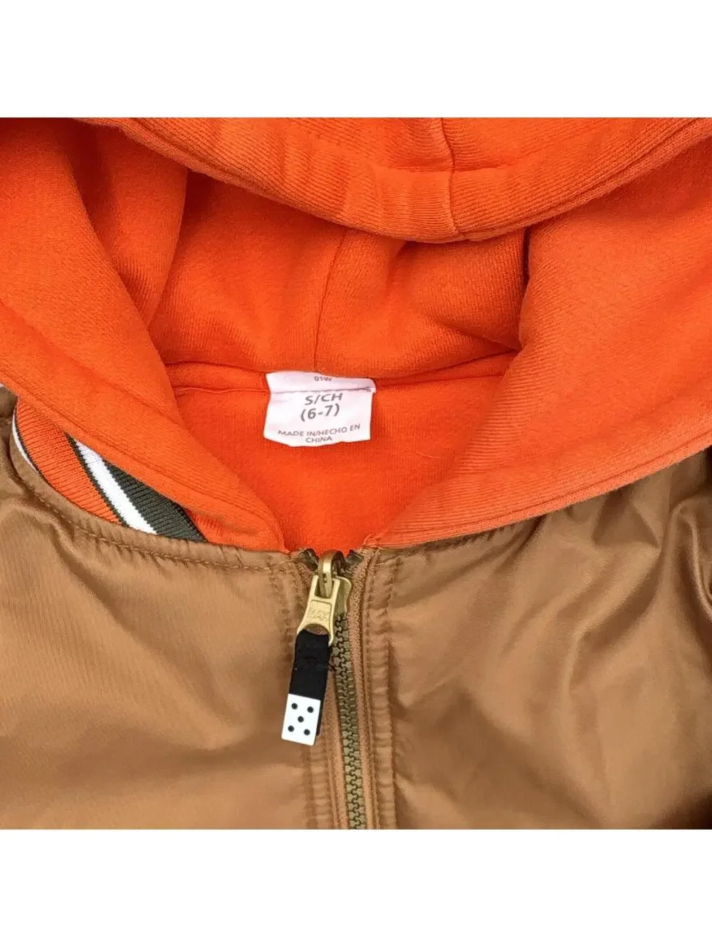 Boys Reversible Hooded Bomber Jacket Size 6-7